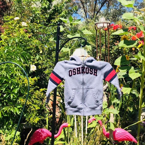Oshkosh 2T zip up hoodie sweat jacket - Picture 5 of 8